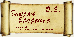 Damjan Stajević vizit kartica